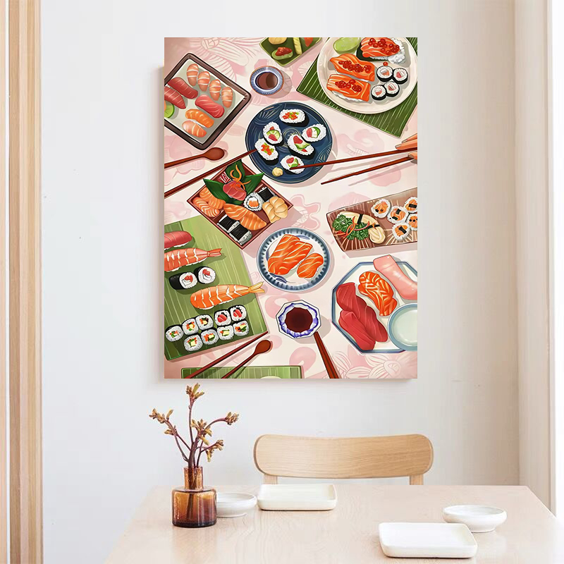 Suşi Somon Posteri Baskılar Mu - Japanese Restaurant Lifestyle incelemesi ve fiyatı