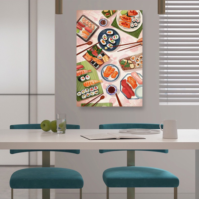 Suşi Somon Posteri Baskılar Mu - Japanese Restaurant Lifestyle incelemesi ve fiyatı