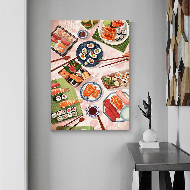 Suşi Somon Posteri Baskılar Mu - Japanese Restaurant Lifestyle incelemesi ve fiyatı