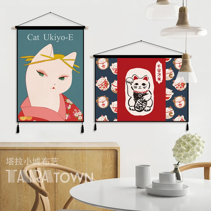Japon Şanslı Kedi Bez Sanat An - Japanese Restaurant Lifestyle incelemesi ve fiyatı